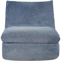 Vente-unique Blauwe LOLEVA fauteuil met getextureerde stof