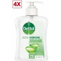 Dettol 4 x Handzeep - Antibacterieel - Verzachtend - Aloë Vera - 250 ml