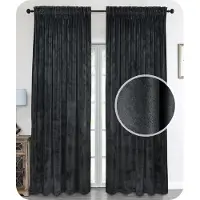 Unyqoos Luxueus Verduisterend Fluwelen Gordijn Met Plooiband - Donkergrijs 140 x 245 cm
