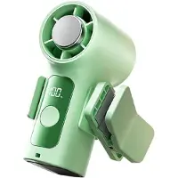 LONGZIMING -Mini Handventilator USB Oplaadbaar - Draagbare Ventilator - Bureau Ventilator - 6 Snelheden - Stil Design - ABS - Compacte Koeler - 1 Stuk - Groen