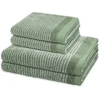 Ross Sonstiges 2 X handdoek 2 X douchehanddoek - in set 4 pack Stripes