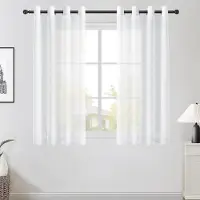 Unyqoos Elegante Doorzichtige Vitrage voor Woonkamer en Slaapkamer met Linnenstructuur