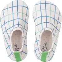 Fresk Zwemschoenen 23/24 -UV 50-bescherming – Antislip Strandschoenen – Quick Dry – Waterschoenen voor Kinderen – Elastische Pasvorm Jongens - Creme - Classic Check