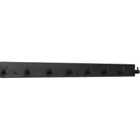 EAVY - Wandkapstok - Kapstok - Handdoekrek - 8 Haaks - 53 cm - RVS - Zwart