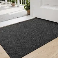 Unyqoos Stijlvolle en Functionele Antislip Deurmat voor Binnen, 60 x 90 cm, Donkergrijs, Wasbaar en Slijtvast