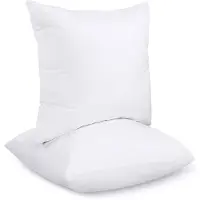 Unyqoos Set van Twee Luxe Decoratieve Kussenvullingen Voor Bank en Slaapkamer, 40 x 40 cm, Wit