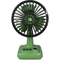 LONGZIMING -Bureauventilator - Tafelventilator - USB Ventilator - 3 Snelheden - Oplaadbaar Design - Metaallegering - Retro Stijl - Ruimtebesparend Gebruik - 1 Stuk