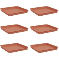 Syfax Vierkante Bloemenschotel 6 st Baksteenrood 21 x 21 x 2 cm