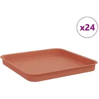 Syfax Vierkante Bloemenschotel 24 st Baksteenrood 21 x 21 x 2 cm