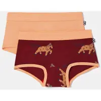 Woody Meisjes boxer set zachtoranje+ pon - maat 092/2J