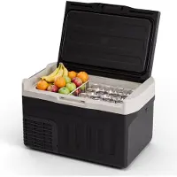 Auronic Elektrische Koelbox - Compressor - 21L - 12V en 240 volt - Camping Koelkast - Frigobox Auto - Zwart