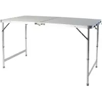 JMXZ Azomor Opklapbare campingtafel met een grijze MDF-plaat en een aluminium frame