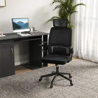 HAUSS SPOLE Bureaustoel 58 X 61 X 102 119 Cm - Ergonomisch Verstelbaar Met Hoofdsteun En Lendensteun - Draaibaar Met Kantelfunctie - Mesh - Zwart