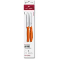 Victorinox Swiss Classic 6.7839.2C1 Tomato & Table Knife, Wavy, Orange, set van 2 tomatenmessen