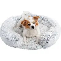 Azomor Rond hondenbed met orthopedische ondersteuning en uitneembaar kussen voor optimaal comfort