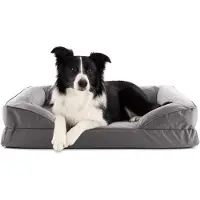 DS Produkte orthopedisch hondenbed voor binnen en buiten | ergonomische hondensofa 90x65 cm – ideaal voor middelgrote honden | antislipbodem | vulling en hoes wasbaar | waterdichte hondenmand