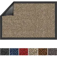 Floordirekt Deurmat SKY - Droogloopmat - Schoonloopmat - voor Binnen en Buiten - Okerzwart - 120 x 180 cm