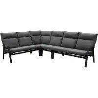 AVH-Collectie Pacific hoek loungeset 4 delig aluminium antraciet