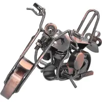 Gistuch Motorfietsmodel, retro-brons, klein, klassiek, verfijnd, decoratief kunstwerk voor thuis