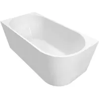 Aqualine Tibera L vrijstaand hoekbad 150x75cm, wit