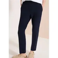 Cecil Dames Mid Waist Slim Legs broek in casual fit - Blauw - M