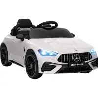 AIYAPLAY Elektrische auto voor kinderen Kunststof, staal 99L x 55B x 43H cm Wit
