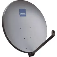 Schwaiger -SPI1000.1- Satellietantenne, 100 cm, met LNB-bevestigingsarm en mastbevestiging, geïntegreerde kabelgeleiding. Satellietantenne van aluminium