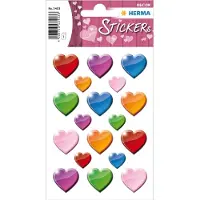 Herma Stickers Kleurige harten - 10 stuks
