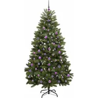 vidaXL Kunstkerstboom met 300 LED Groen 210 cm PVC en Metalen