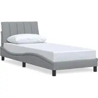 vidaXL Bedframe zonder matras "Hanko" stof donkerbruin 200x200 cm