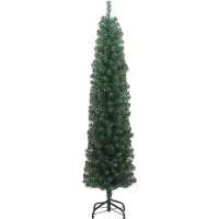 vidaXL Kunstkerstboom Groen 240 cm PVC en Staal en Kunststof