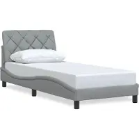 vidaXL Bedframe zonder matras 120x200 cm stof zwart