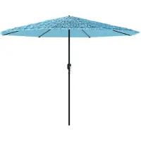 vidaXL Parasol met stalen paal 223x223x213 cm wit