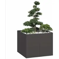 Super Merchant Plantenbak 100x100x80 cm staal zwart