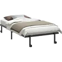 vidaXL Bedframe zonder matras opvouwbaar 100x200 cm staal wit