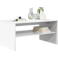 vidaXL Salontafel Wit 80 x 50 x 40 cm Bewerkt hout
