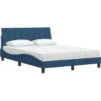 vidaXL Bed met matras "Hanko" stof taupe 200x200 cm
