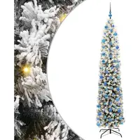 vidaXL Kunstkerstboom Groen 240 cm PVC en Staal en Kunststof
