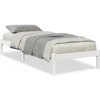 vidaXL Bedframe extra lang zonder matras grenenhout wit 90x210 cm