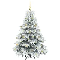 vidaXL Kunstkerstboom met 150 LED met standaard Wit 150 cm PE en PVC