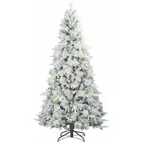 vidaXL Kunstmatige Hinged Kerstboom met 300 LED Wit 240 cm PE en PVC
