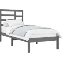 vidaXL Bedframe massief hout zwart 200x200 cm
