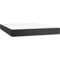 vidaXL Pocketveringmatras medium 140x190x20 cm kunstleer zwart