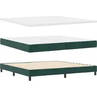 vidaXL Boxspring bed met matras Donkergroen 200 x 200 cm Fluweel