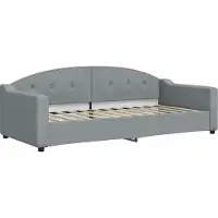 vidaXL Slaapbank 90x200 cm stof lichtgrijs
