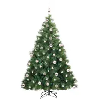 vidaXL Kunstkerstboom met 300 LED met standaard Groen 180 cm PE en PVC