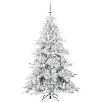 vidaXL Kunstmatige Hinged Kerstboom Wit 180 cm PVC en Staal