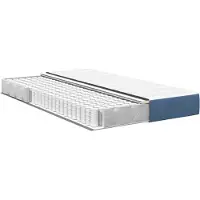 vidaXL Bedmatras met matras Blauw 120 x 200 cm Stof