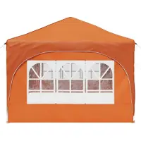 vidaXL Opklapbare feesttent 575 x 288 x 245 cm, oranje, Oxford-stof