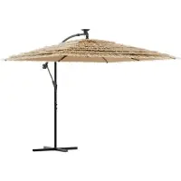 vidaXL Parasol met stalen paal 290x290x238 cm blauw